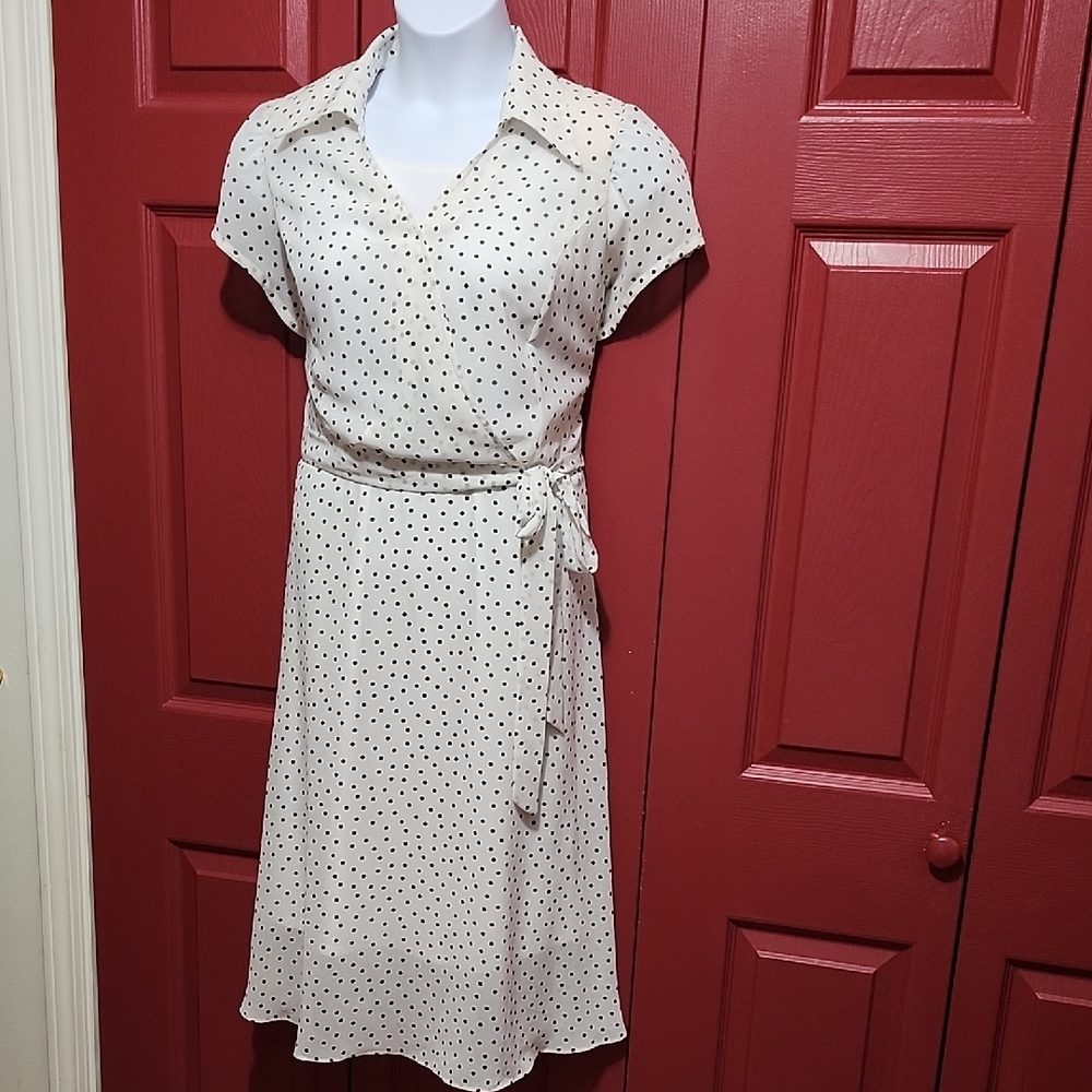 NWOT Sz14W Polka Dot Wrap Dress